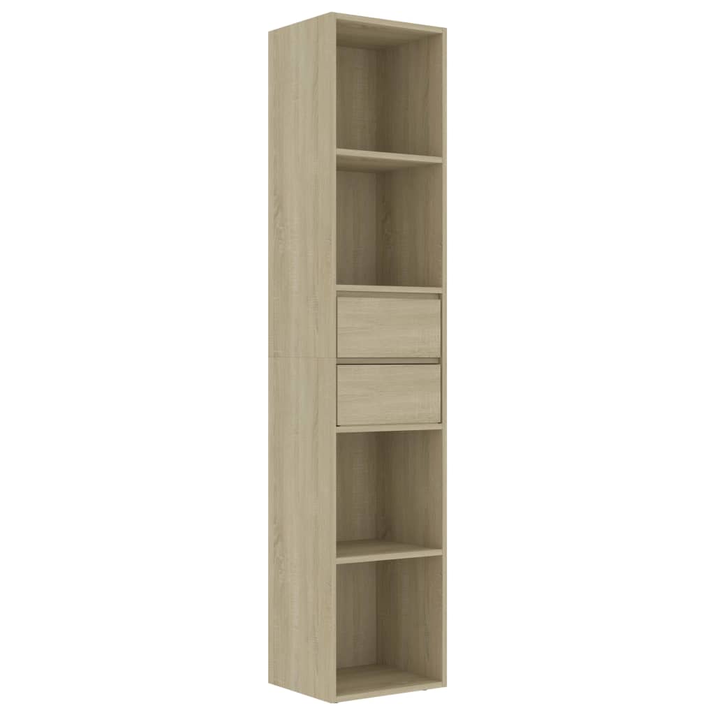 Bokhylle Sonoma Eik 36X30X171 Cm Konstruert Tre