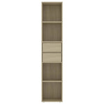 Bokhylle Sonoma Eik 36X30X171 Cm Konstruert Tre
