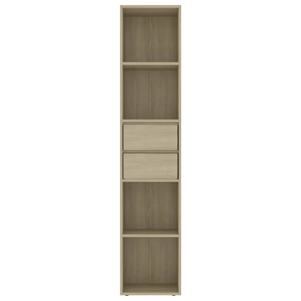 Bokhylle Sonoma Eik 36X30X171 Cm Konstruert Tre