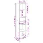 Bokhylle Sonoma Eik 36X30X171 Cm Konstruert Tre