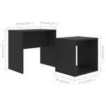 Salongbordsett Hvit 48X30X45 Cm Konstruert Tre
