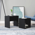 Salongbordsett Hvit 48X30X45 Cm Konstruert Tre