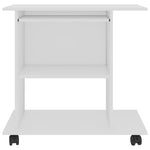 Databord Hvit 80X50X75 Cm Konstruert Tre