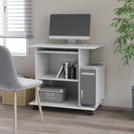 Databord Hvit 80X50X75 Cm Konstruert Tre