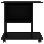 Databord Svart 80X50X75 Cm Konstruert Tre