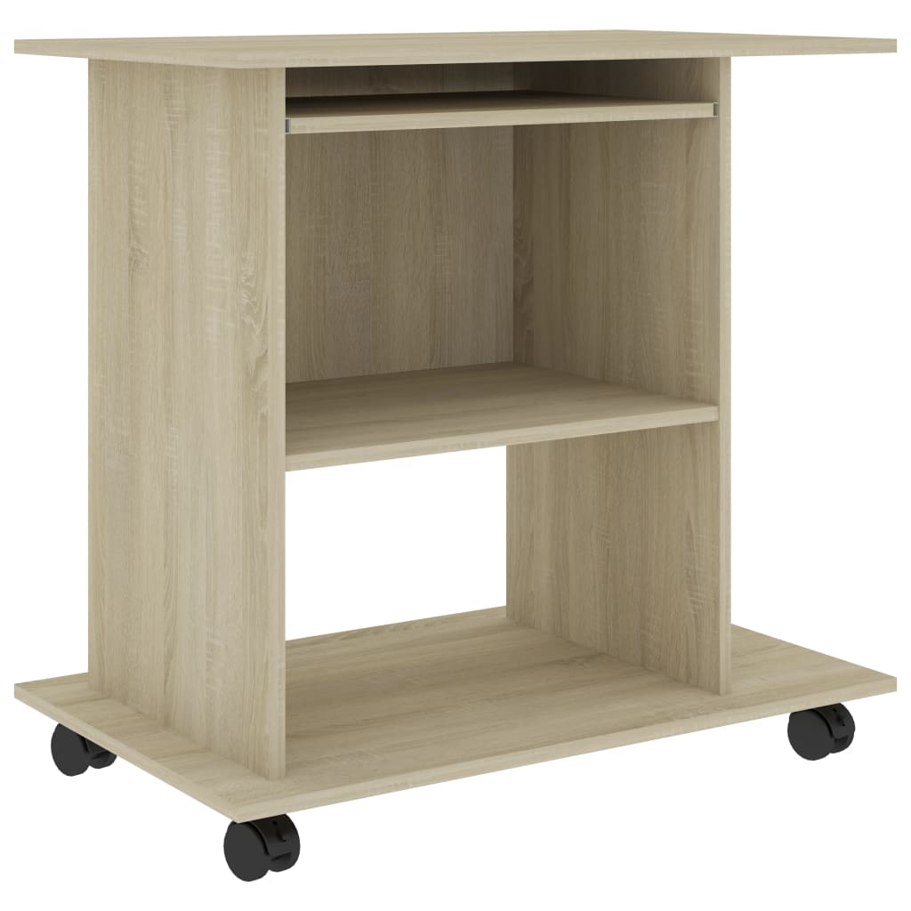Databord Sonoma Eik 80X50X75 Cm Konstruert Tre
