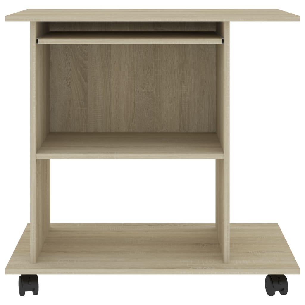Databord Sonoma Eik 80X50X75 Cm Konstruert Tre