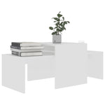 Salongbordsett Hvit 100X48X40 Cm Konstruert Tre