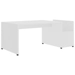 Salongbord Hvit 90X45X35 Cm Konstruert Tre