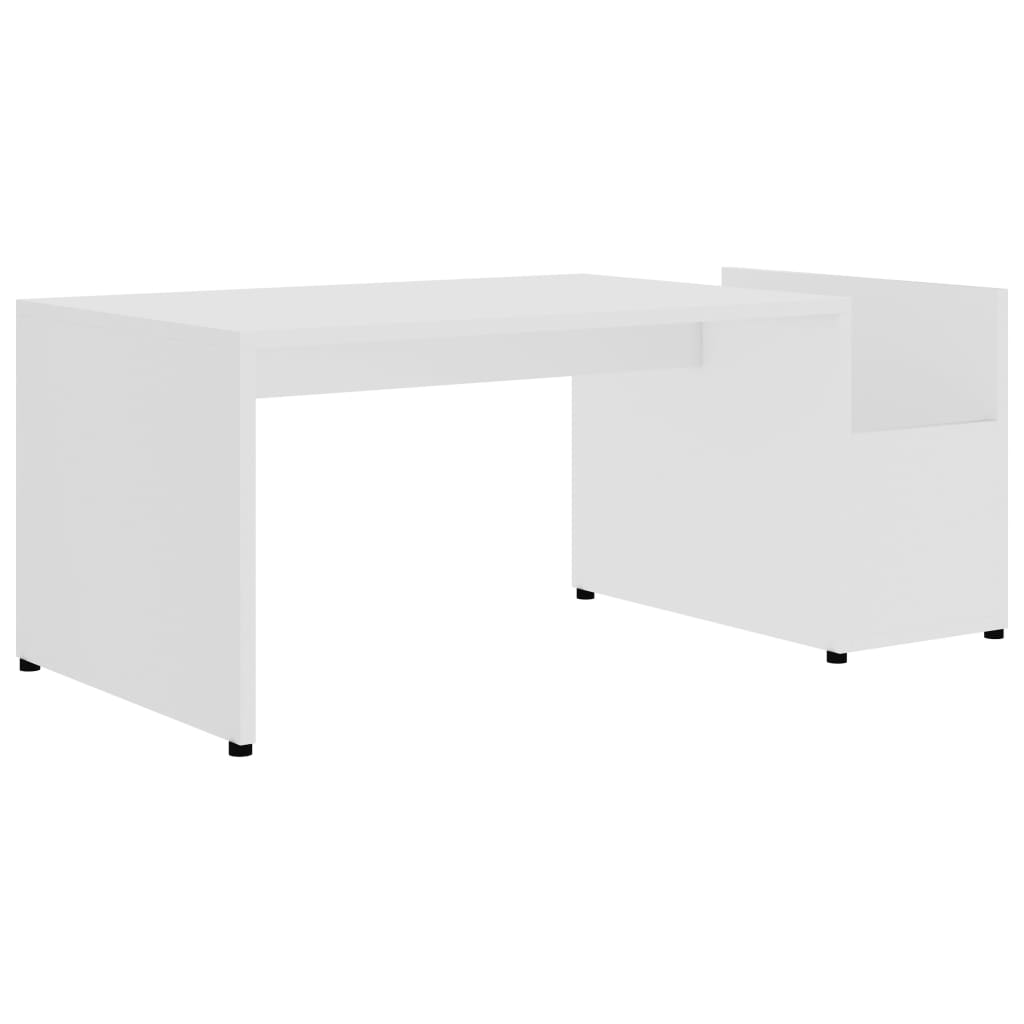 Salongbord Hvit 90X45X35 Cm Konstruert Tre