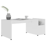 Salongbord Hvit 90X45X35 Cm Konstruert Tre