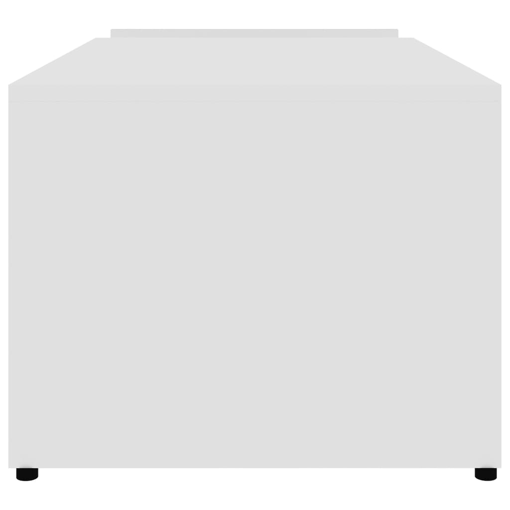 Salongbord Hvit 90X45X35 Cm Konstruert Tre