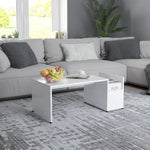 Salongbord Hvit 90X45X35 Cm Konstruert Tre