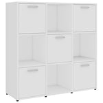 Bokhylle Hvit 90X30X90 Cm Konstruert Tre