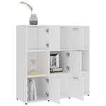Bokhylle Hvit 90X30X90 Cm Konstruert Tre