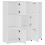 Bokhylle Hvit 90X30X90 Cm Konstruert Tre