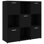 Bokhylle Svart 90X30X90 Cm Konstruert Tre