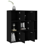 Bokhylle Svart 90X30X90 Cm Konstruert Tre