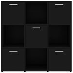 Bokhylle Svart 90X30X90 Cm Konstruert Tre
