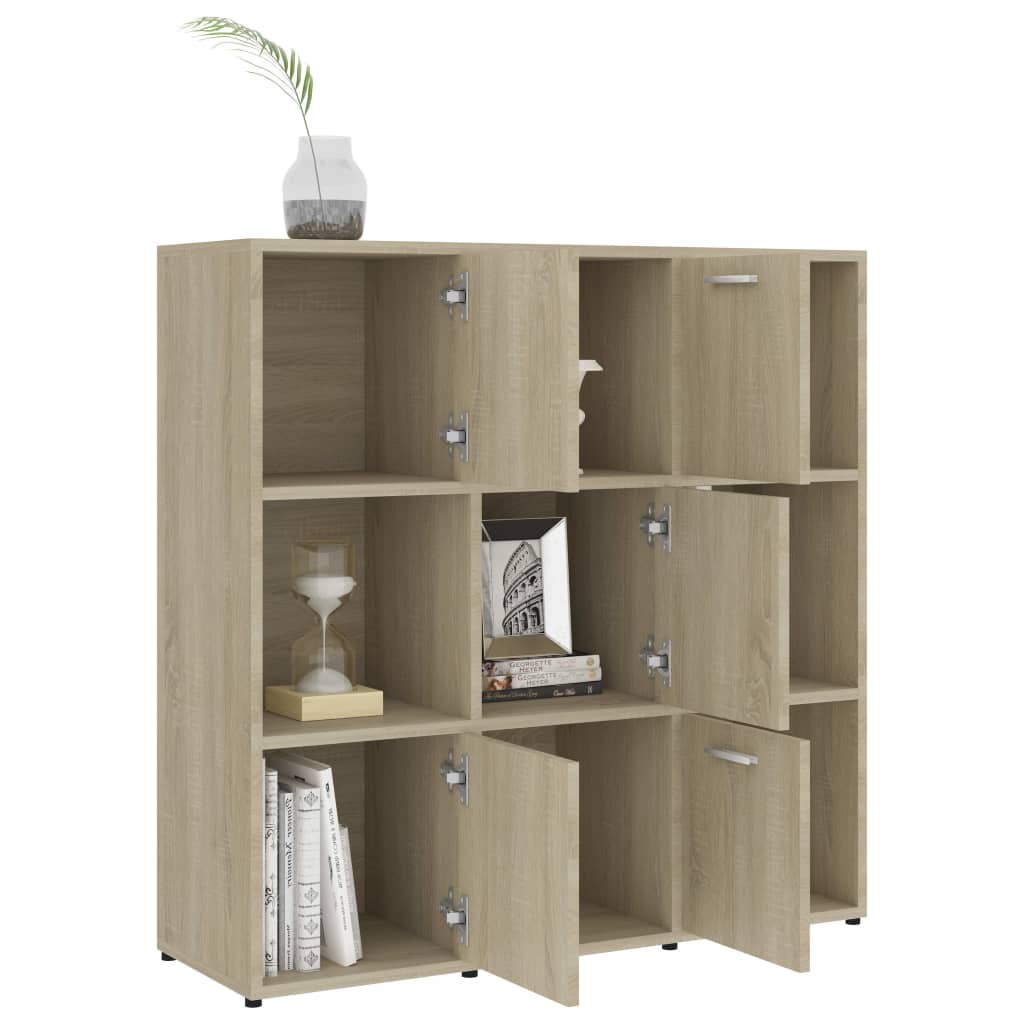 Bokhylle Sonoma Eik 90X30X90 Cm Konstruert Tre