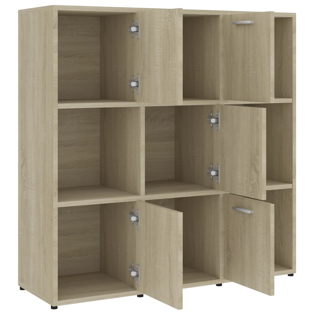 Bokhylle Sonoma Eik 90X30X90 Cm Konstruert Tre