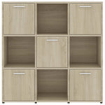 Bokhylle Sonoma Eik 90X30X90 Cm Konstruert Tre