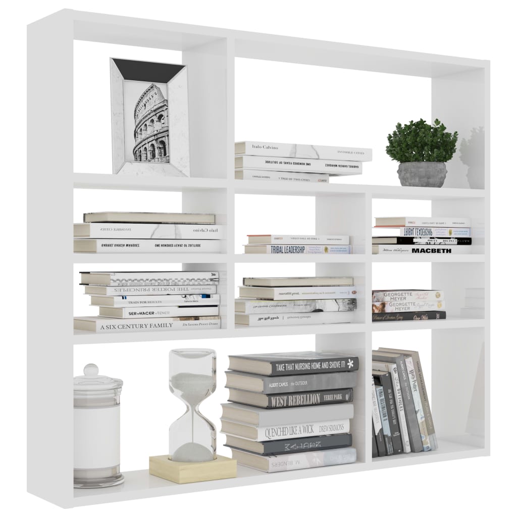 Vegghylle Hvit 90X16X78 Cm Konstruert Tre