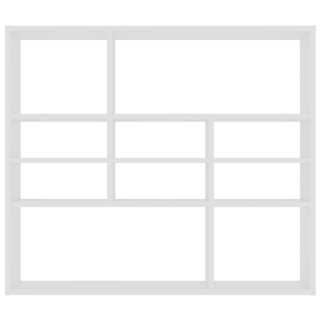 Vegghylle Hvit 90X16X78 Cm Konstruert Tre