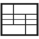 Vegghylle Svart 90X16X78 Cm Konstruert Tre