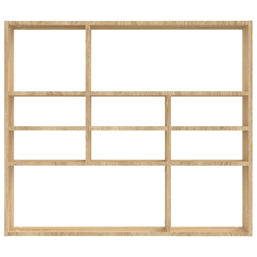 Vegghylle Sonoma Eik 90X16X78 Cm Konstruert Tre