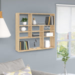 Vegghylle Sonoma Eik 90X16X78 Cm Konstruert Tre