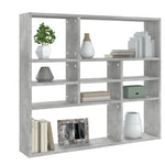 Vegghylle Betonggrå 90X16X78 Cm Konstruert Tre