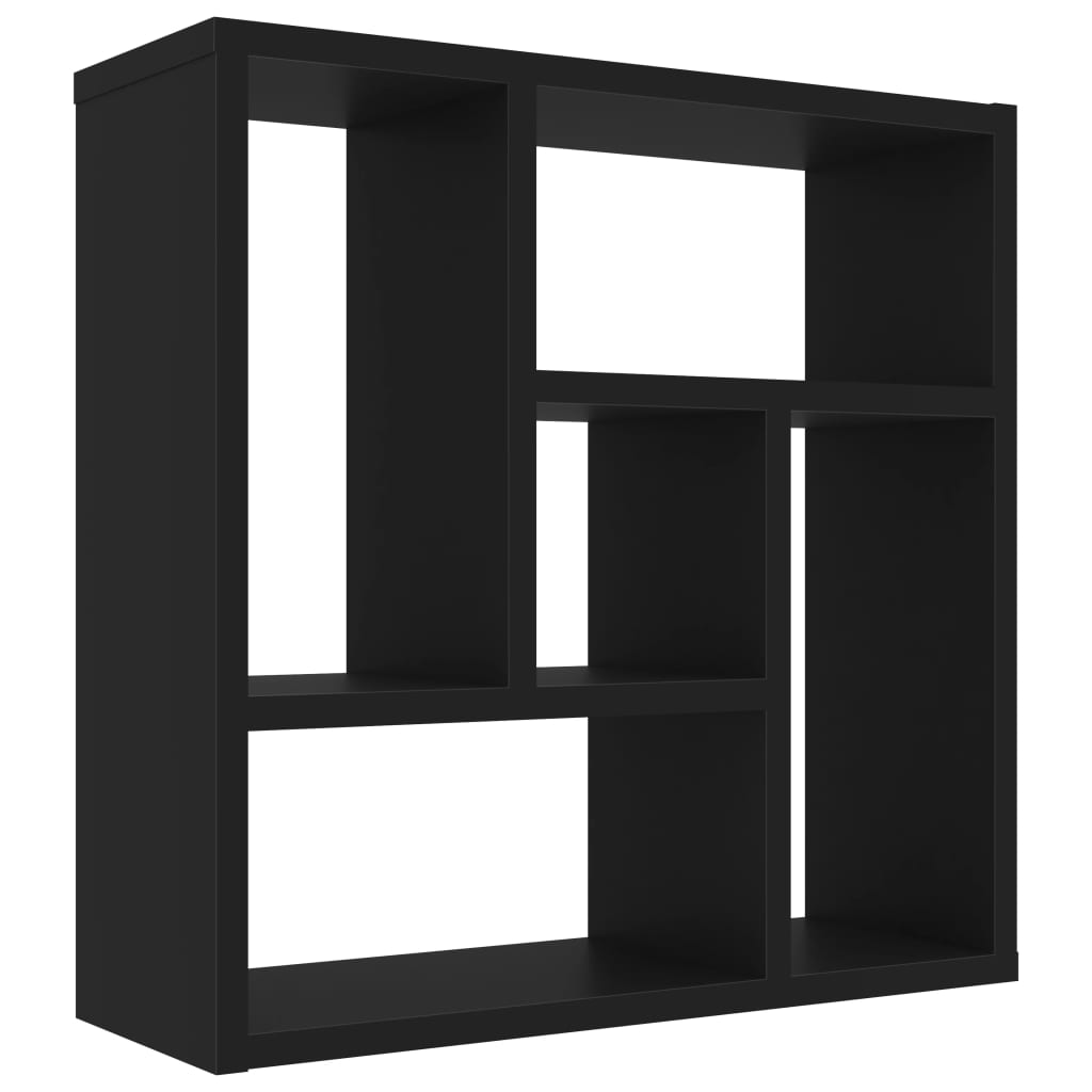 Vegghylle Svart 45,1X16X45,1 Cm Konstruert Tre