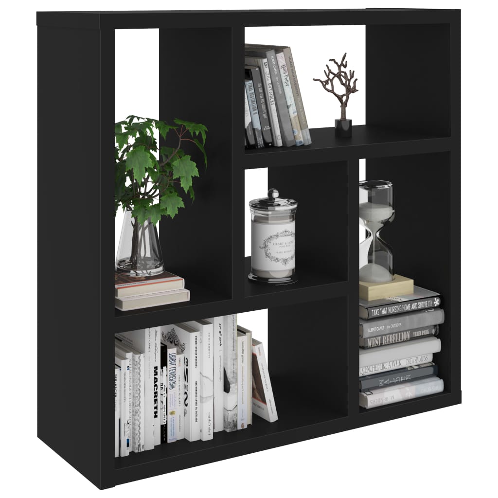 Vegghylle Svart 45,1X16X45,1 Cm Konstruert Tre