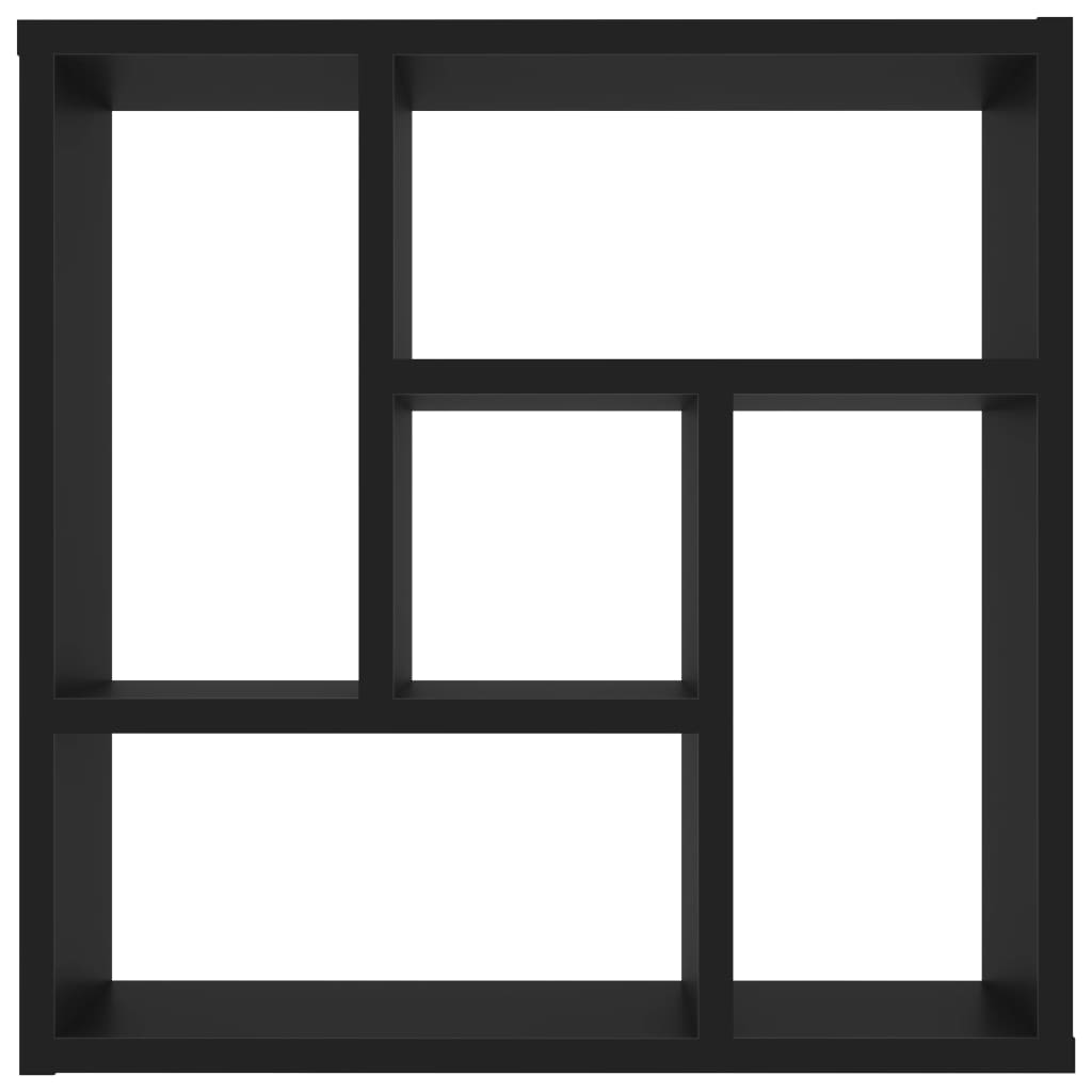 Vegghylle Svart 45,1X16X45,1 Cm Konstruert Tre
