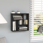 Vegghylle Svart 45,1X16X45,1 Cm Konstruert Tre
