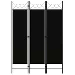 Romdeler 3 Paneler Svart 120X180 Cm