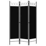 Romdeler 3 Paneler Svart 120X180 Cm
