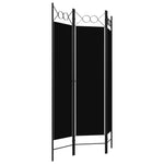 Romdeler 3 Paneler Svart 120X180 Cm
