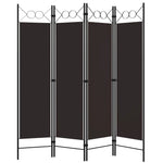 Romdeler 4 Paneler Brun 160X180 Cm