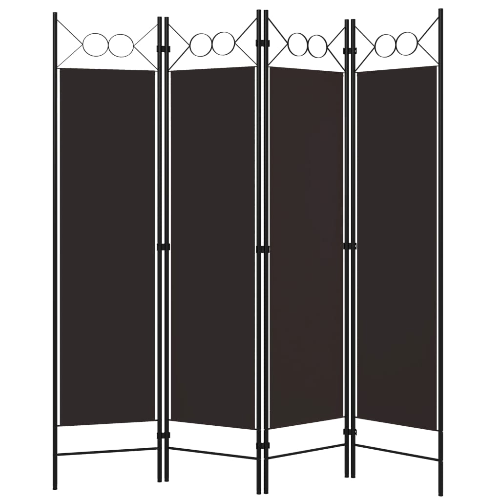 Romdeler 4 Paneler Brun 160X180 Cm