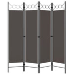 Romdeler 4 Paneler Antrasitt 160X180 Cm