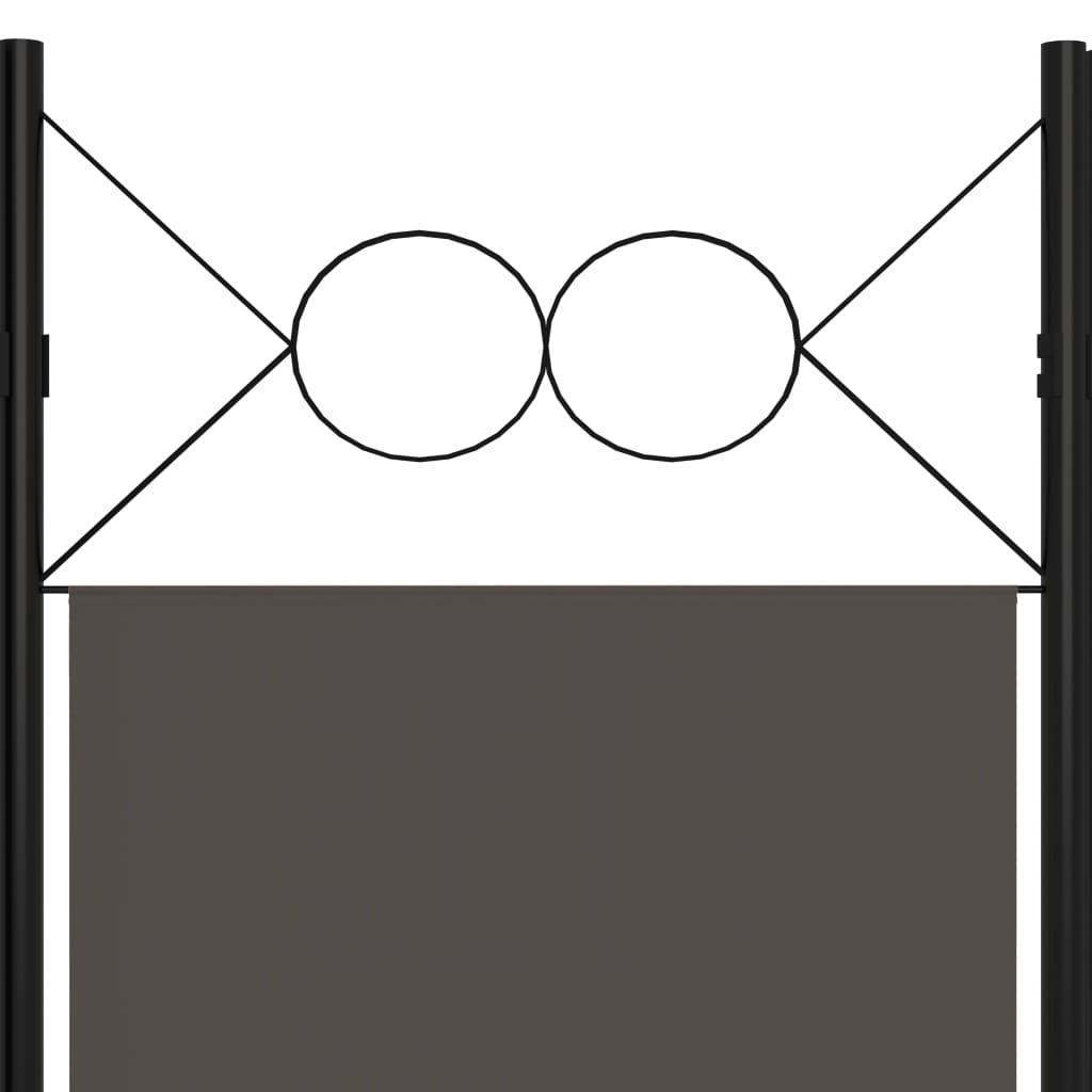 Romdeler 4 Paneler Antrasitt 160X180 Cm