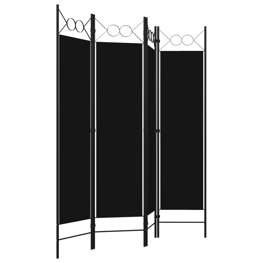 Romdeler 4 Paneler Svart 160X180 Cm