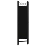 Romdeler 4 Paneler Svart 160X180 Cm