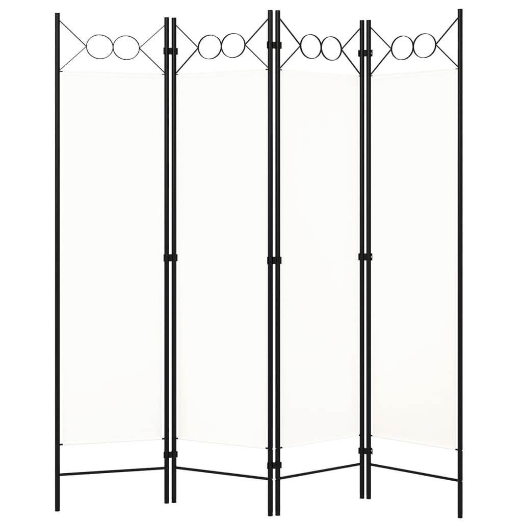 Romdeler 4 Paneler Hvit 160X180 Cm