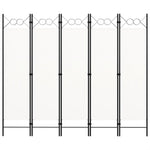 Romdeler 5 Paneler Hvit 200X180 Cm