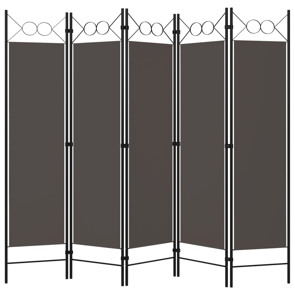 Romdeler 5 Paneler Antrasitt 200X180 Cm