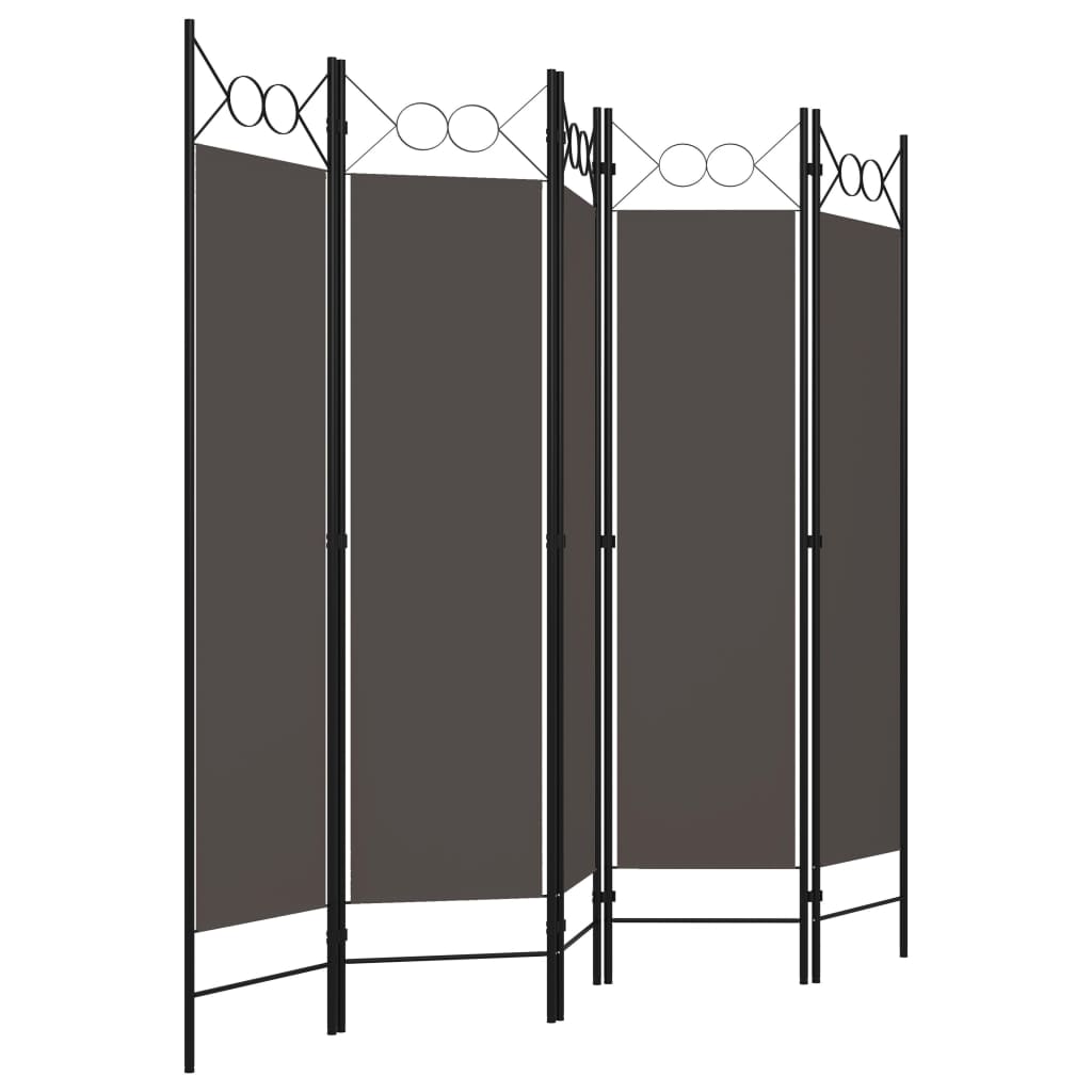 Romdeler 5 Paneler Antrasitt 200X180 Cm