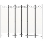 Romdeler Med 6 Paneler Hvit 240X180 Cm